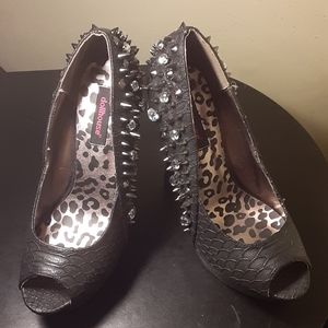 Dollhouse Studded Platform Heels